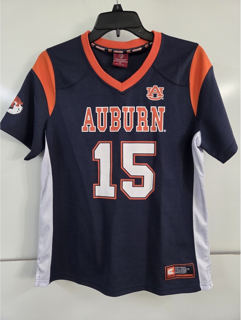 Women's Auburn Jersey Colosseum Original Collegiate Size M Medium Navy Aubie